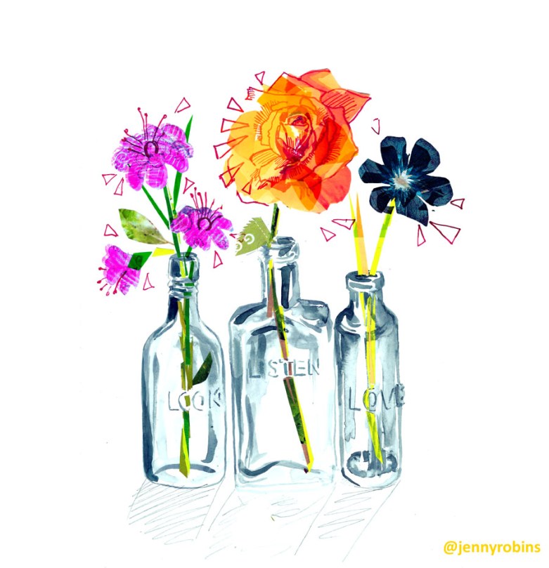 jenny robins illustration - look, listen, love