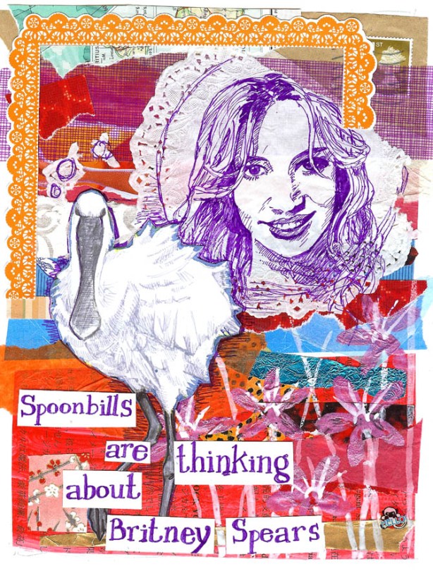 jenny robins - spoonbills are thinking about britney spears