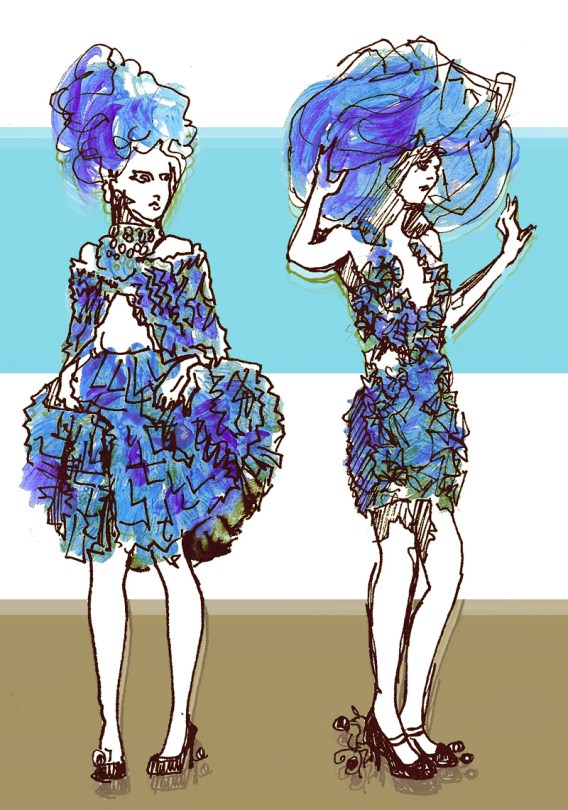 pierre garroudi - lfw - ss11 - illustration - jenny robins