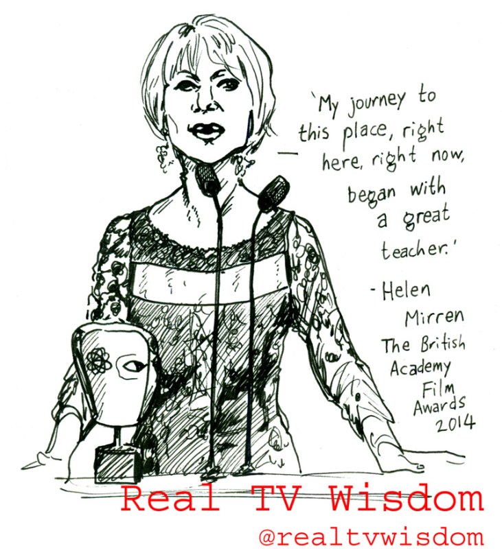 real tv wisdom - jenny robins - baftas - helen mirren