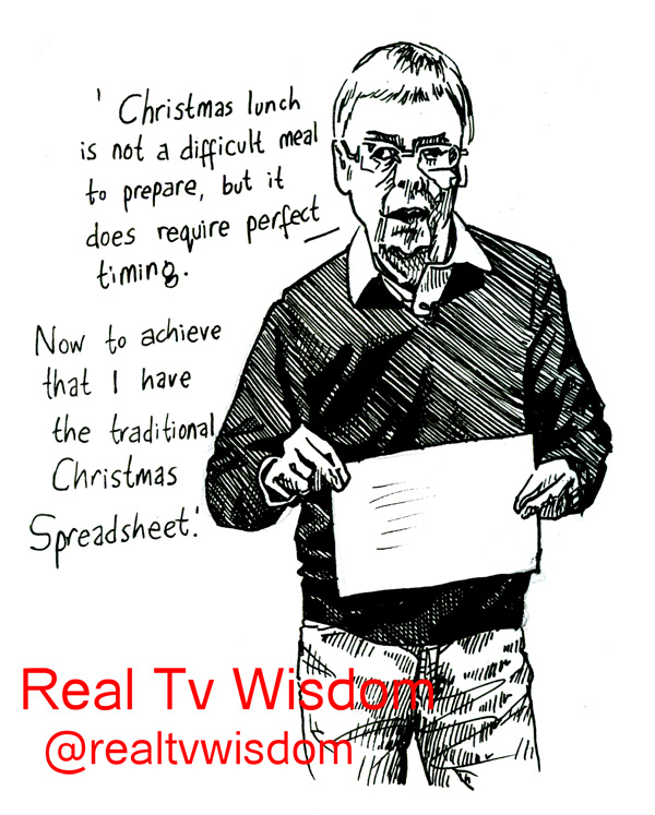 real tv wisdom - jenny robins - Christmas in a Day - Sainsburys - spreadsheet guy
