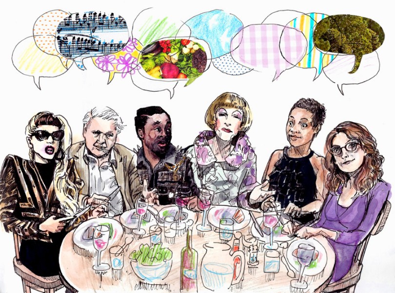 real tv wisdom - jenny robins - guess who I'm having to dinner - lady gaga - david attenborough - will.i.am - grayson pery - monica galetti - tina fey