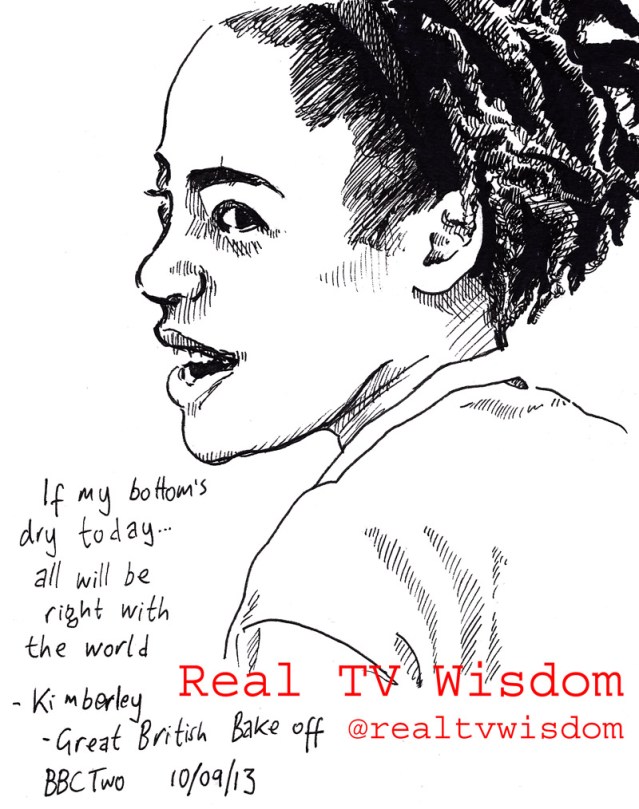 real tv wisdom - jenny robins - kimberley - great british bake off